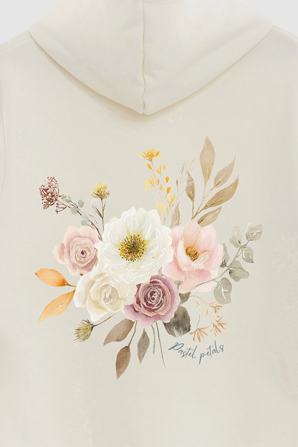HOODIE FB ESTAMPADO FLORAL PASTEL PETALS