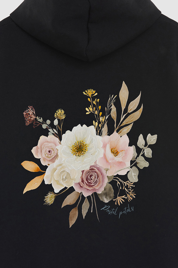 HOODIE FB ESTAMPADO FLORAL PASTEL PETALS