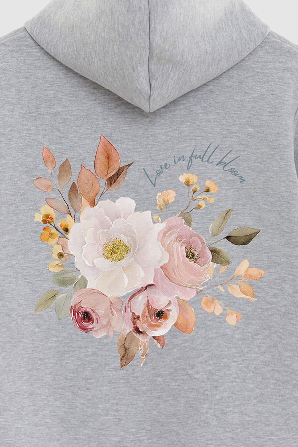 HOODIE FB ESTAMPADO FLORAL LOVE IN FULL BLOOM