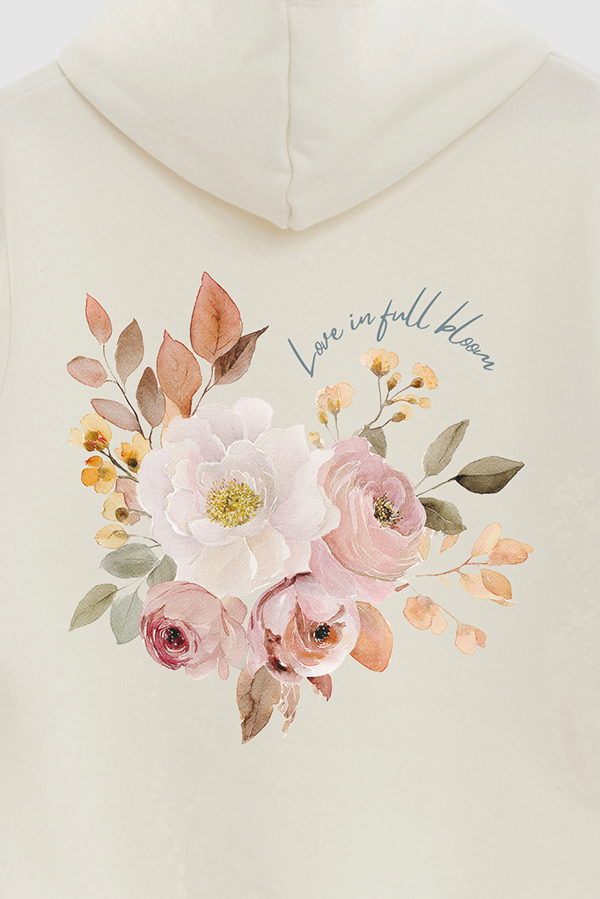 HOODIE FB ESTAMPADO FLORAL LOVE IN FULL BLOOM