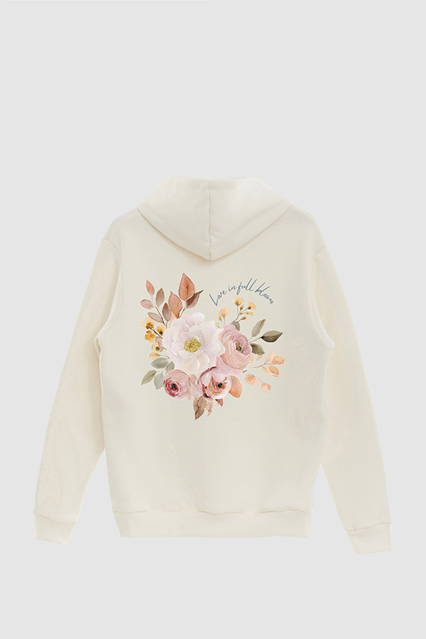 HOODIE FB ESTAMPADO FLORAL LOVE IN FULL BLOOM