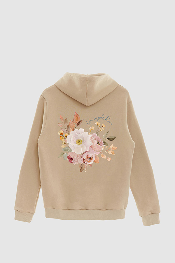 HOODIE FB ESTAMPADO FLORAL LOVE IN FULL BLOOM