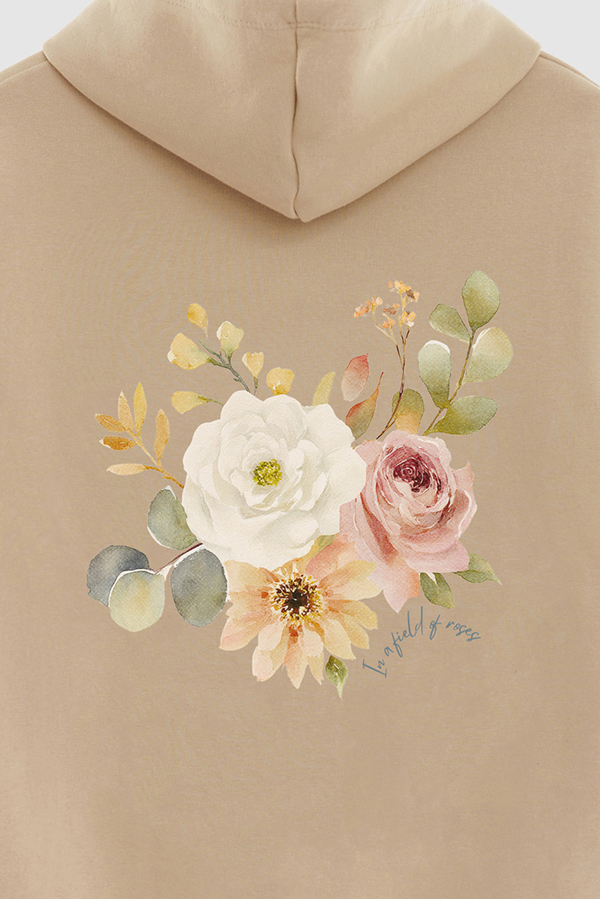 HOODIE FB ESTAMPADO FLORAL IN A FIELD OF ROSES