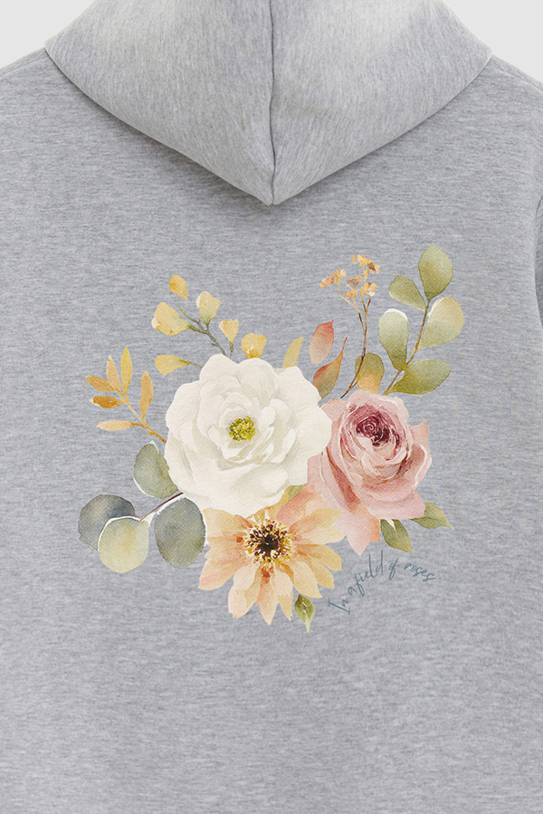 HOODIE FB ESTAMPADO FLORAL IN A FIELD OF ROSES