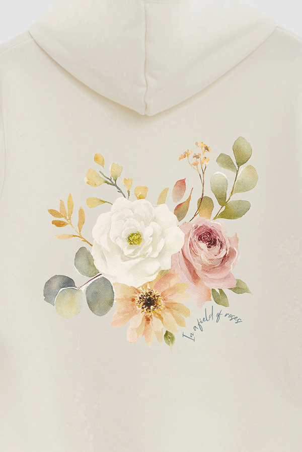 HOODIE FB ESTAMPADO FLORAL IN A FIELD OF ROSES