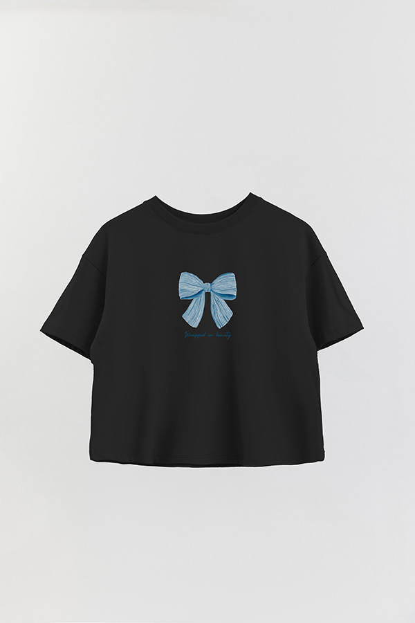 REMERA CROP ESTAMPADA COASTAL WRAPPED IN BEAUTY