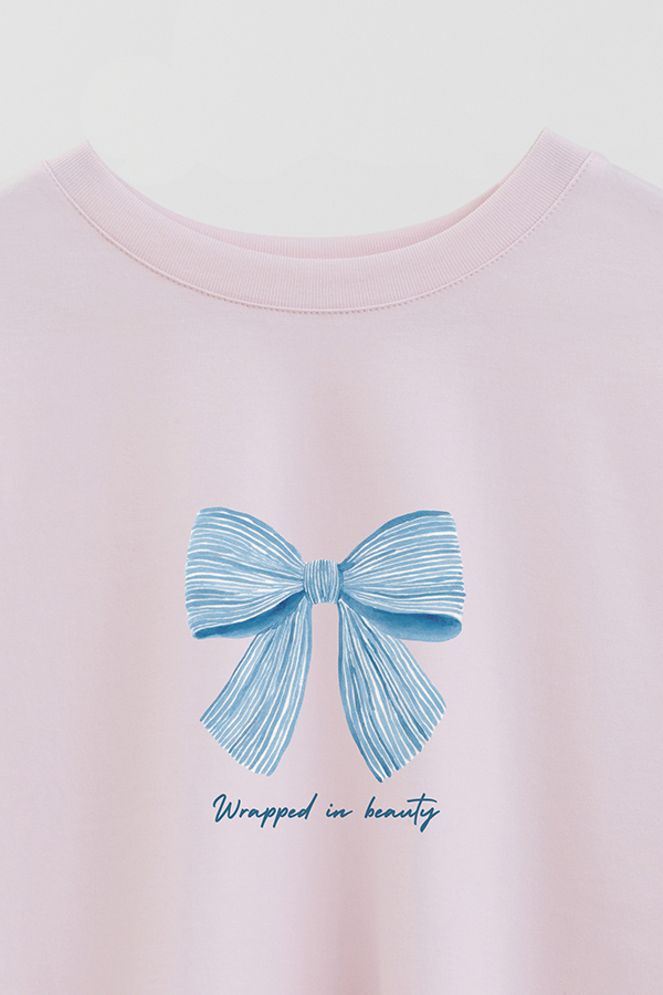 REMERA CROP ESTAMPADA COASTAL WRAPPED IN BEAUTY