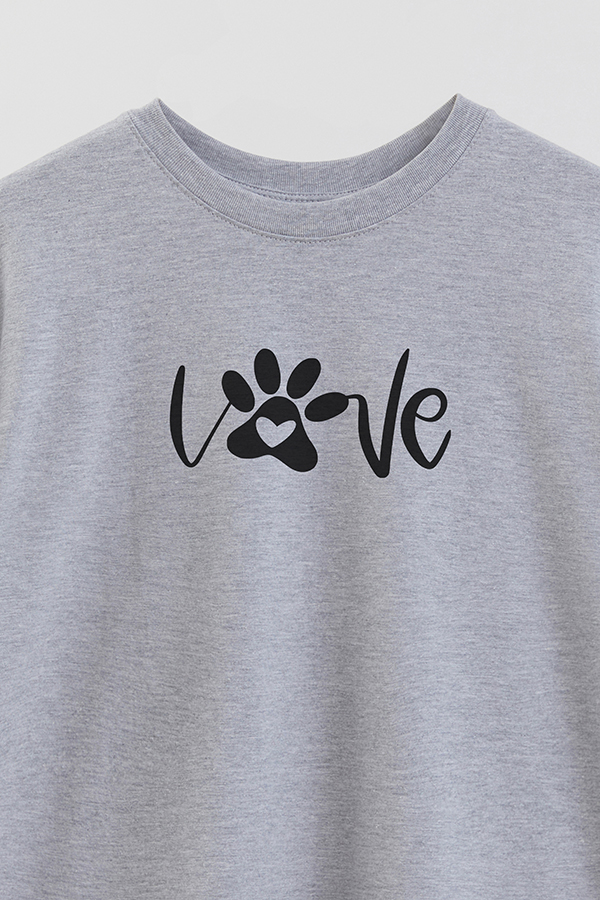 REMERA OVER ESTAMPADA DOG LOVE PAW