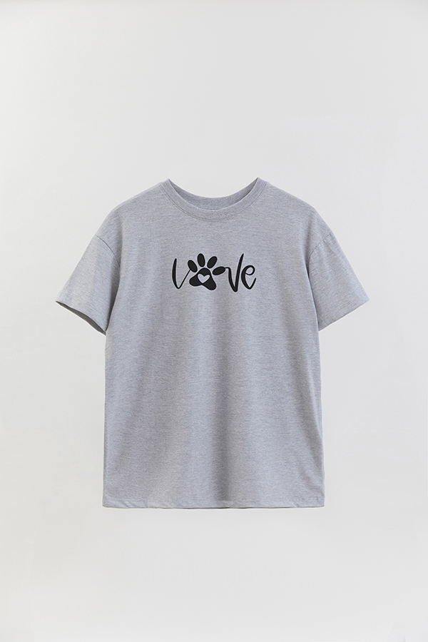 REMERA OVER ESTAMPADA DOG LOVE PAW