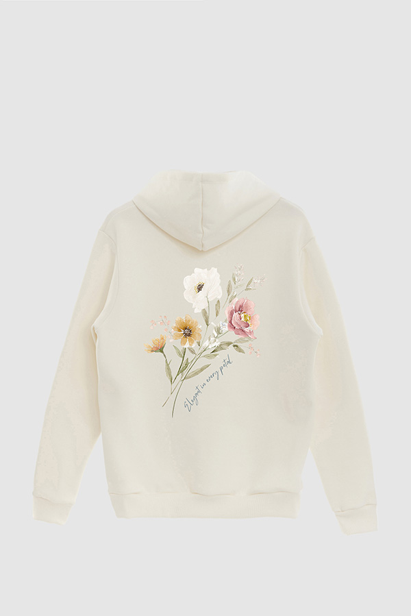 HOODIE FB ESTAMPADO FLORAL ELEGANT