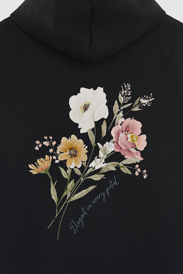 HOODIE FB ESTAMPADO FLORAL ELEGANT