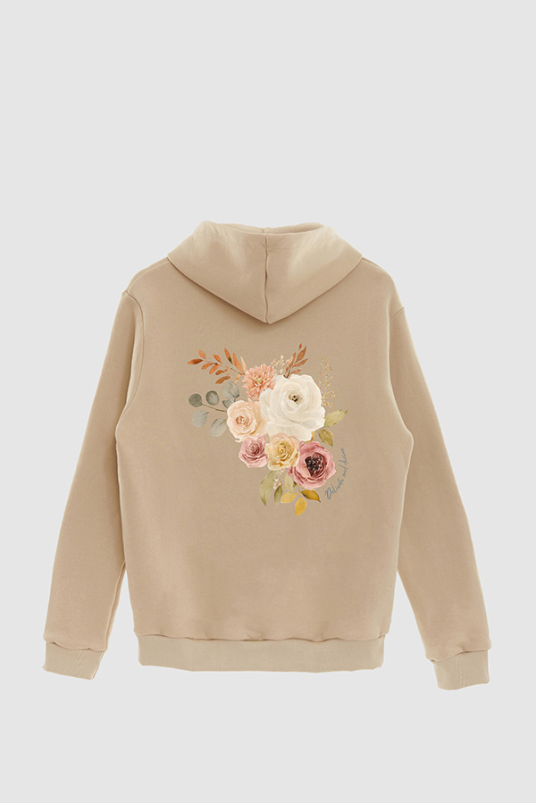 HOODIE FB ESTAMPADO FLORAL DELICATE AND DIVINE