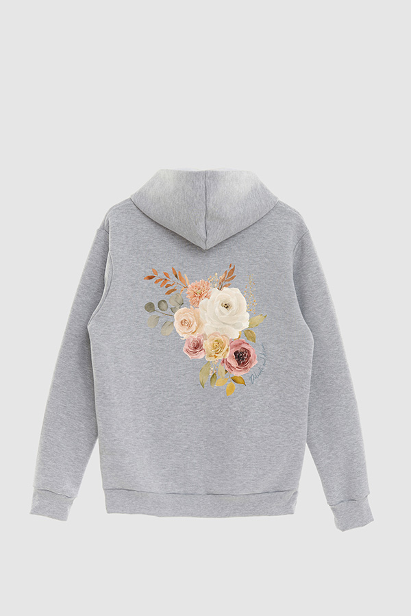 HOODIE FB ESTAMPADO FLORAL DELICATE AND DIVINE