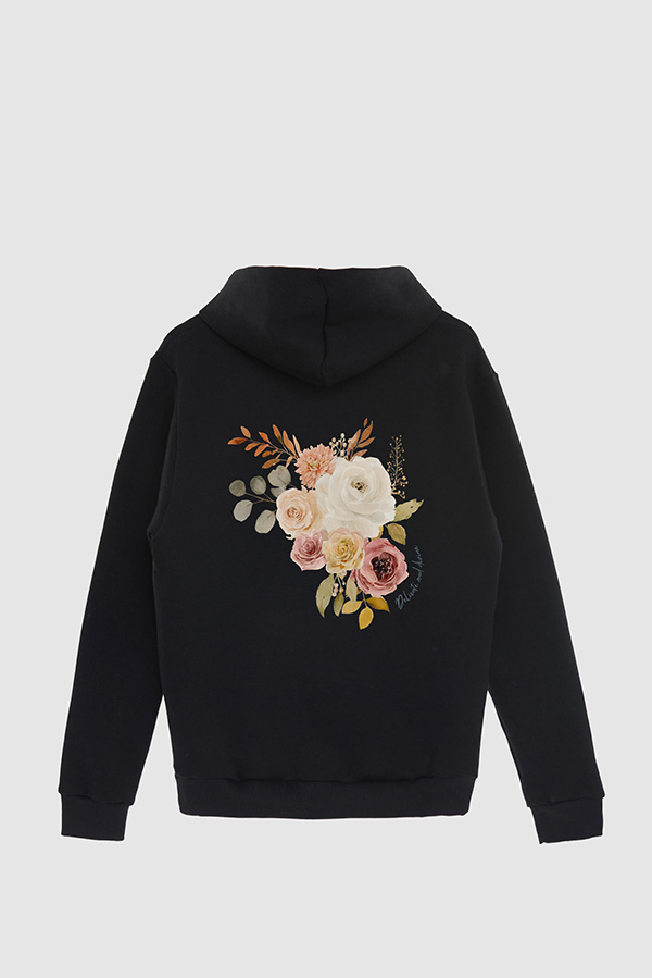 HOODIE FB ESTAMPADO FLORAL DELICATE AND DIVINE