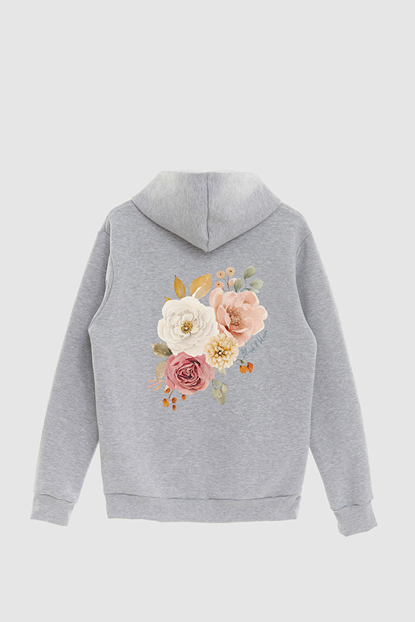 HOODIE FB ESTAMPADO FLORAL BLUSH BLOOM