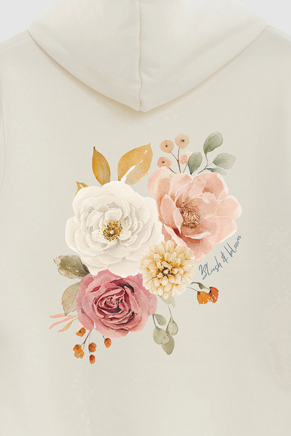 HOODIE FB ESTAMPADO FLORAL BLUSH BLOOM
