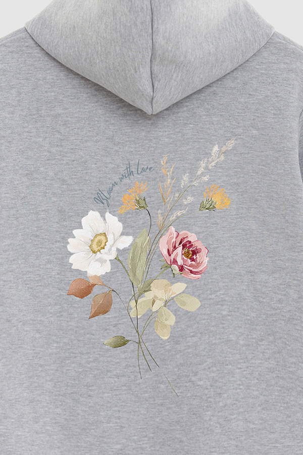 HOODIE FB ESTAMPADO FLORAL BLOOM WITH LOVE