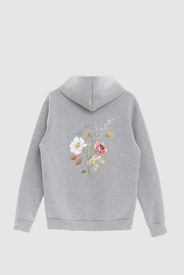 HOODIE FB ESTAMPADO FLORAL BLOOM WITH LOVE