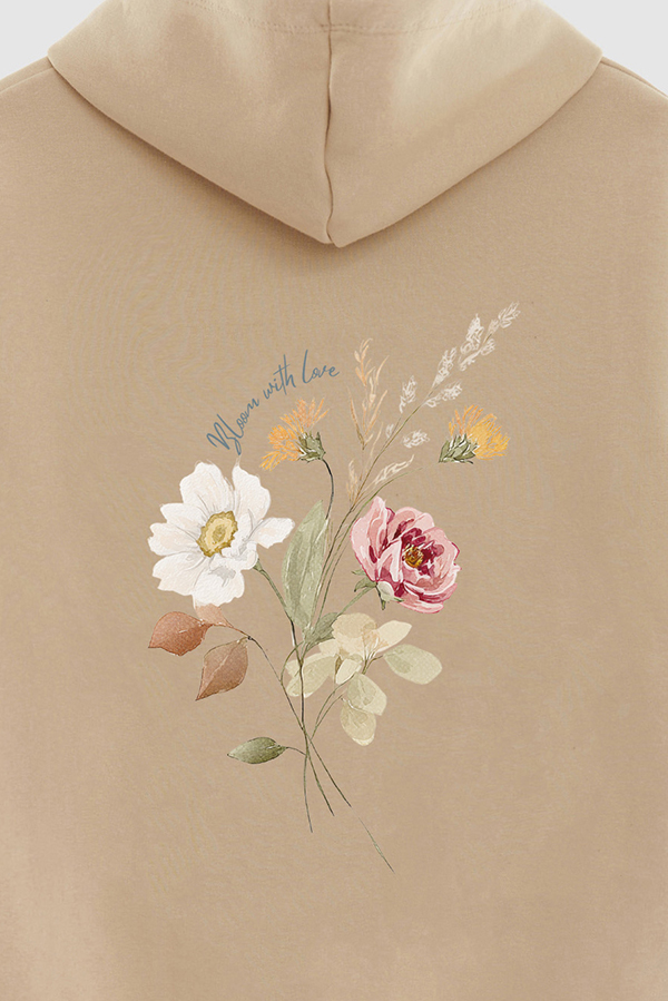 HOODIE FB ESTAMPADO FLORAL BLOOM WITH LOVE