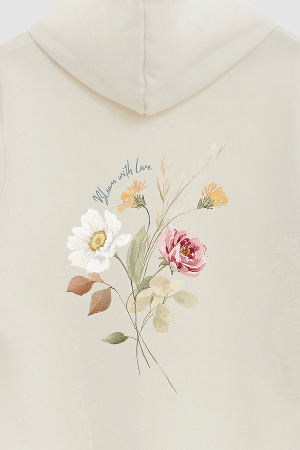 HOODIE FB ESTAMPADO FLORAL BLOOM WITH LOVE