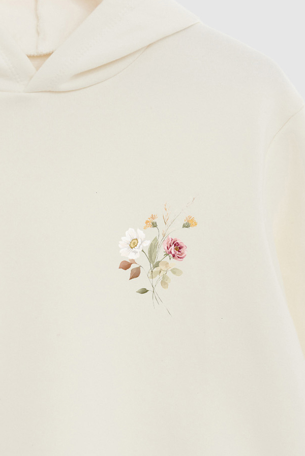 HOODIE FB ESTAMPADO FLORAL BLOOM WITH LOVE