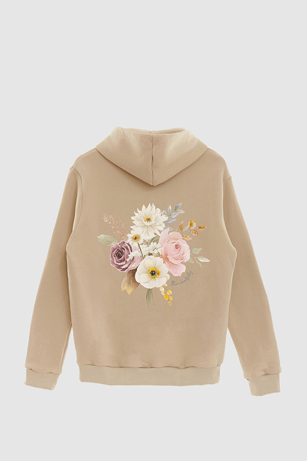 HOODIE FB ESTAMPADO FLORAL BLOOM BEAUTIFULLY