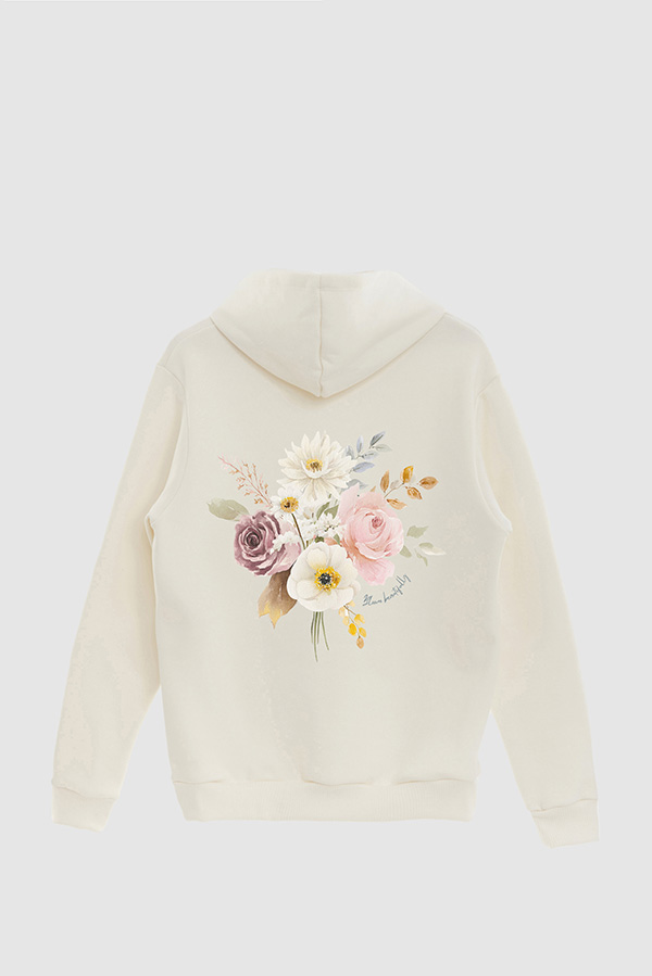 HOODIE FB ESTAMPADO FLORAL BLOOM BEAUTIFULLY