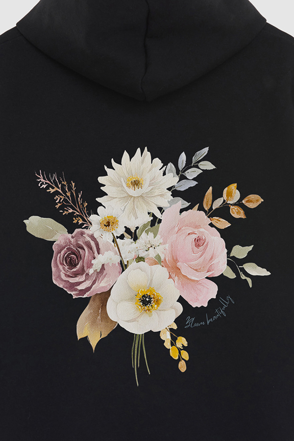 HOODIE FB ESTAMPADO FLORAL BLOOM BEAUTIFULLY