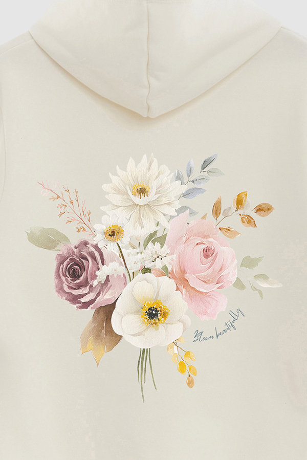 HOODIE FB ESTAMPADO FLORAL BLOOM BEAUTIFULLY