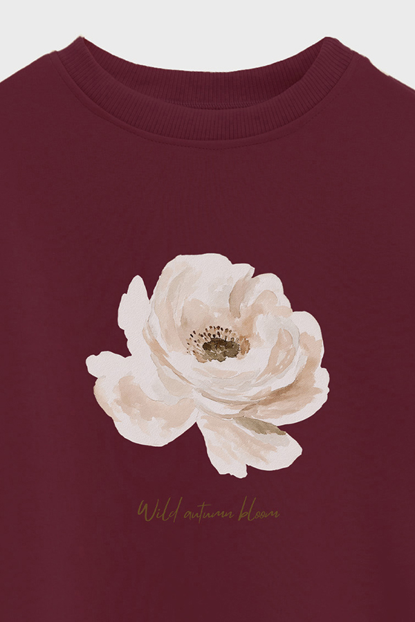 BUZO CROP ESTAMPADO WILD AUTUMN BLOOM
