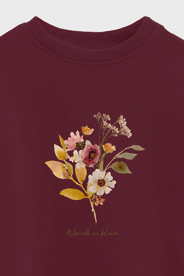 BUZO CROP ESTAMPADO WARMTH IN BLOOM