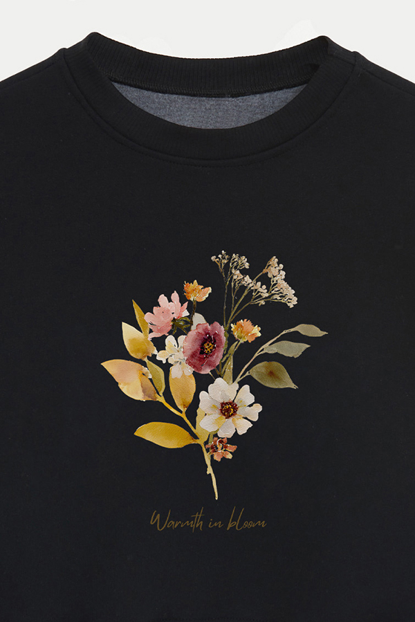 BUZO CROP ESTAMPADO WARMTH IN BLOOM