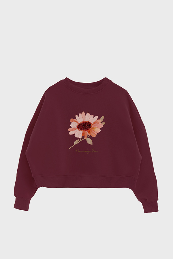 BUZO CROP ESTAMPADO WARM VINTAGE