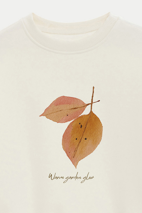 BUZO CROP ESTAMPADO WARM GARDEN