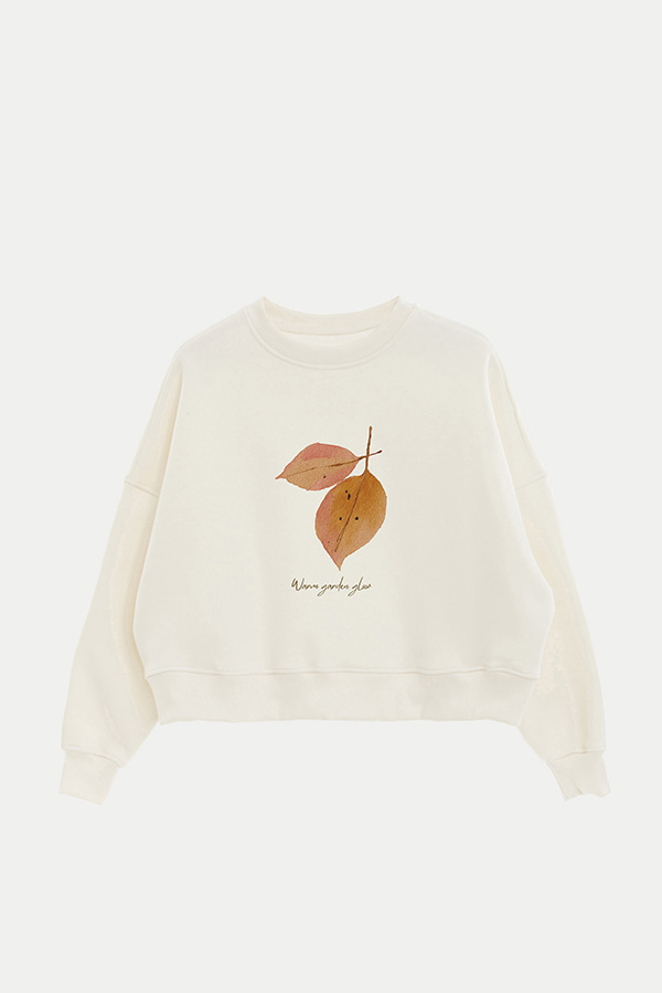 BUZO CROP ESTAMPADO WARM GARDEN