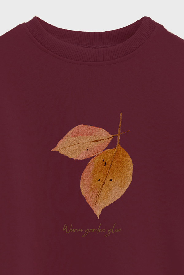BUZO CROP ESTAMPADO WARM GARDEN