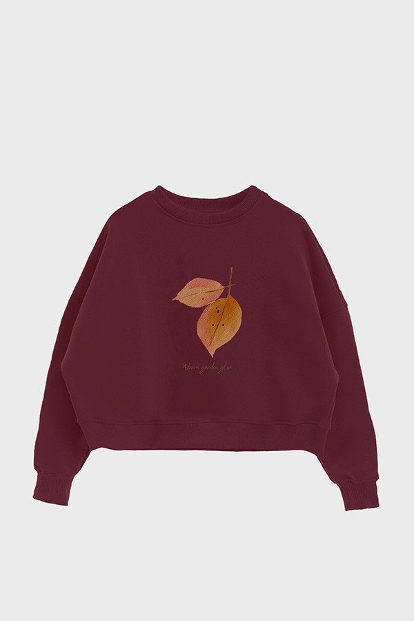 BUZO CROP ESTAMPADO WARM GARDEN