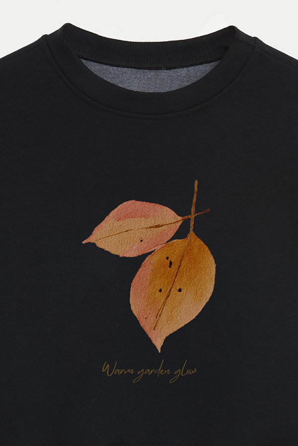 BUZO CROP ESTAMPADO WARM GARDEN