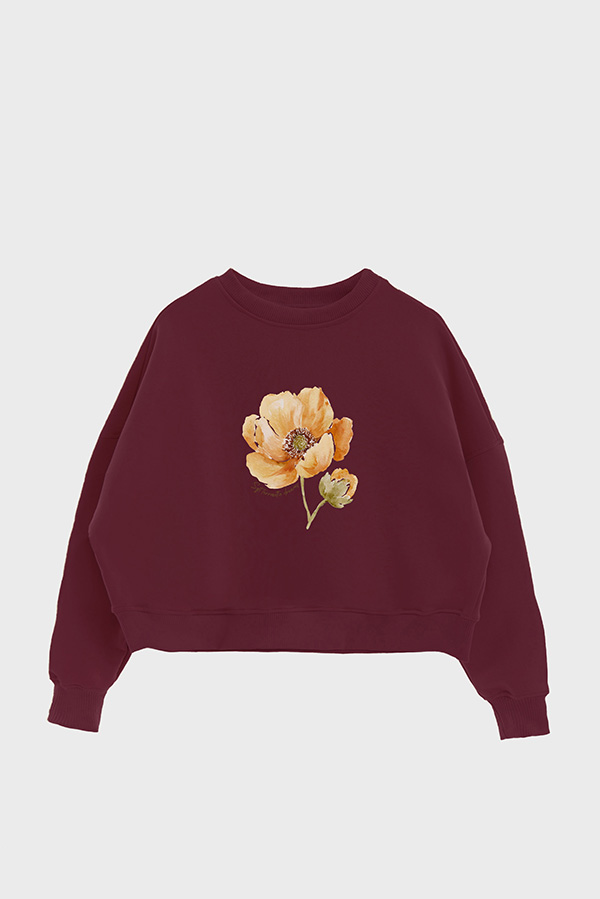 BUZO CROP ESTAMPADO SOFT TERACOTTA