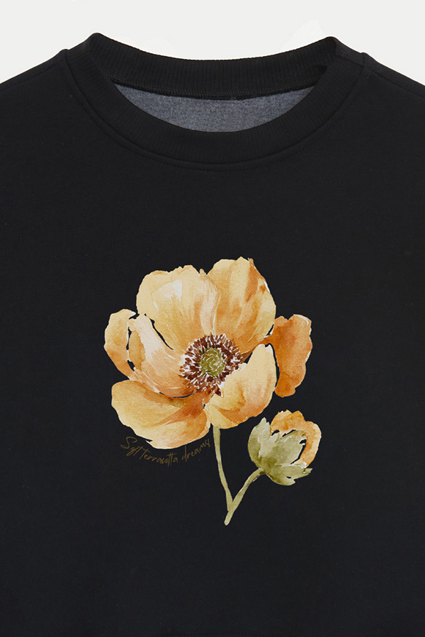 BUZO CROP ESTAMPADO SOFT TERACOTTA