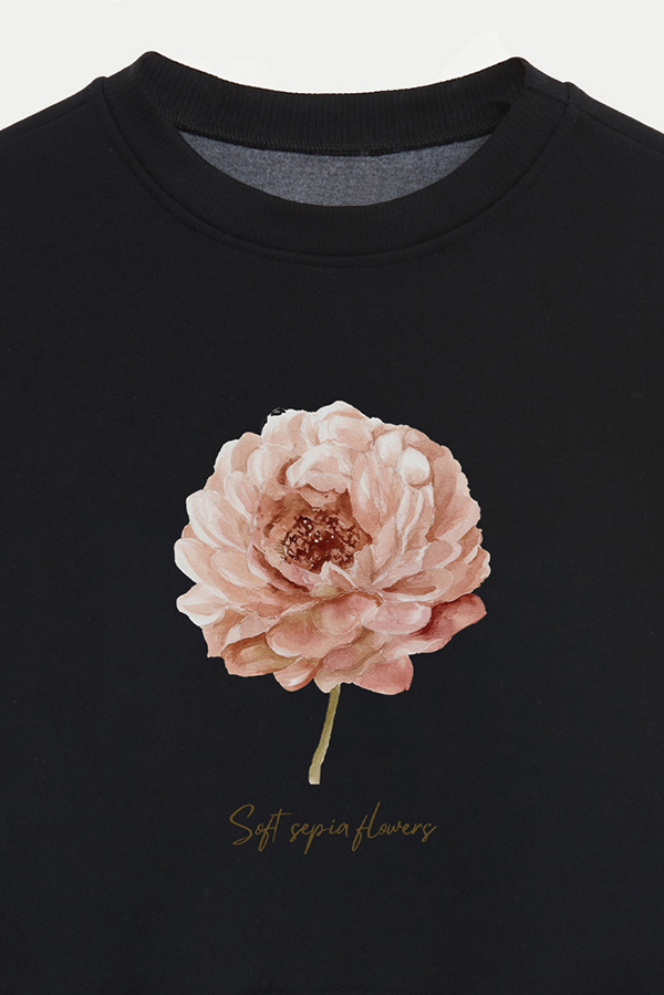 BUZO CROP ESTAMPADO SOFT SEPIA