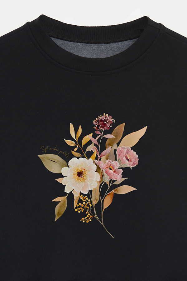 BUZO FRISA ESTAMPADO SOFT AMBER PETALS