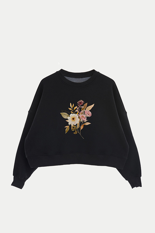 BUZO FRISA ESTAMPADO SOFT AMBER PETALS