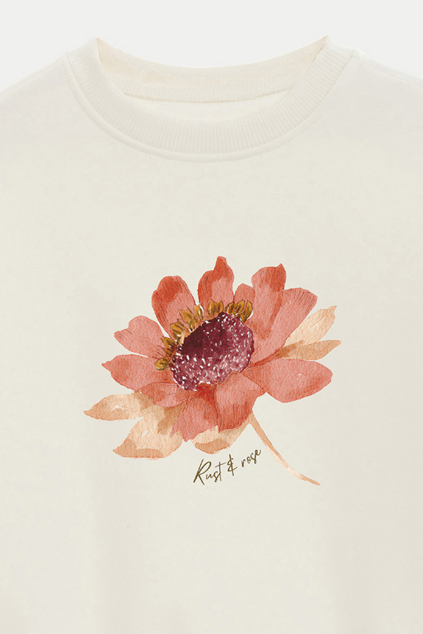 BUZO FRISA ESTAMPADO RUST ROSE