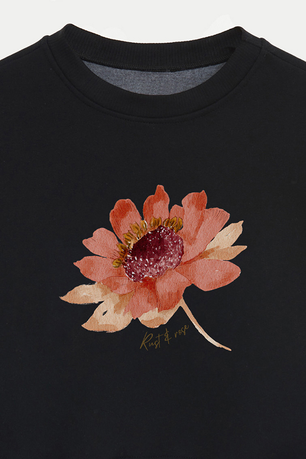 BUZO FRISA ESTAMPADO RUST ROSE