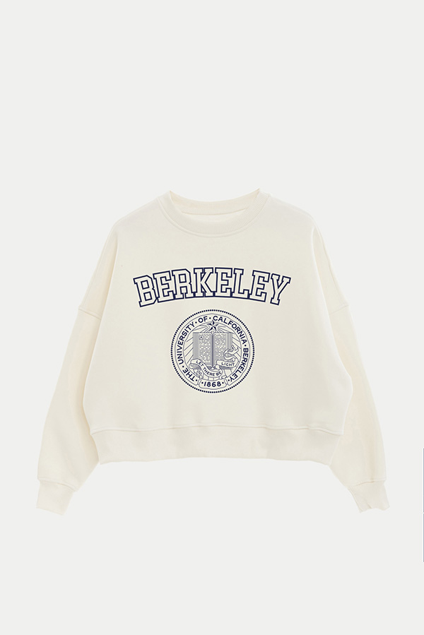 BUZO CROP ESTAMPADO VARSITY BERKELEY