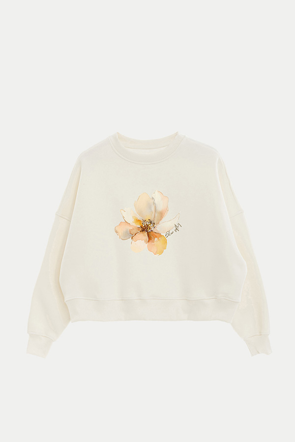 BUZO CROP ESTAMPADO GLOW SOFTLY