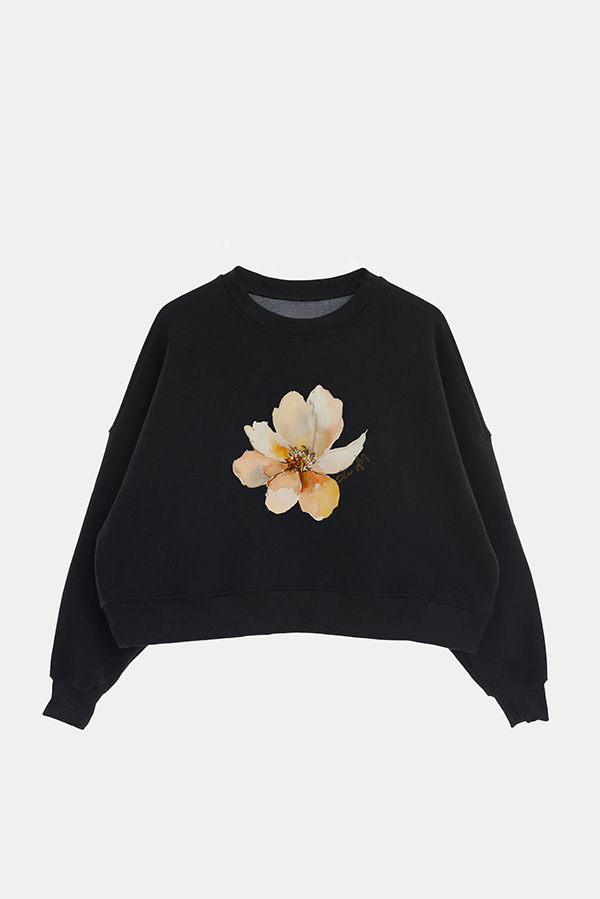 BUZO CROP ESTAMPADO GLOW SOFTLY