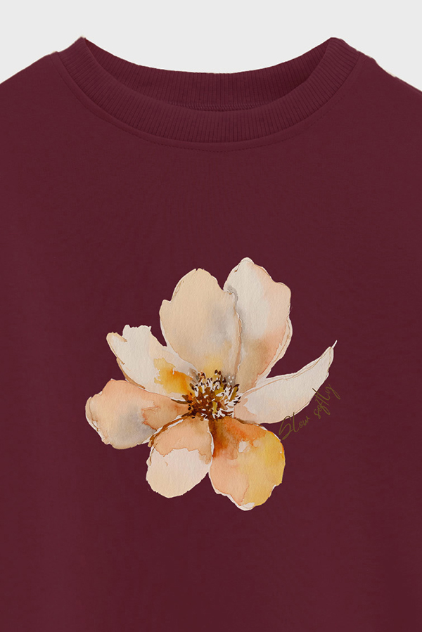 BUZO CROP ESTAMPADO GLOW SOFTLY