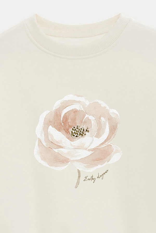 BUZO CROP ESTAMPADO EARTHY ELEGANCE